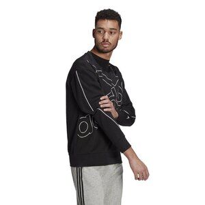 Adidas Giant Logo Crew Neck Pullover Mens Sweatshirt P3879